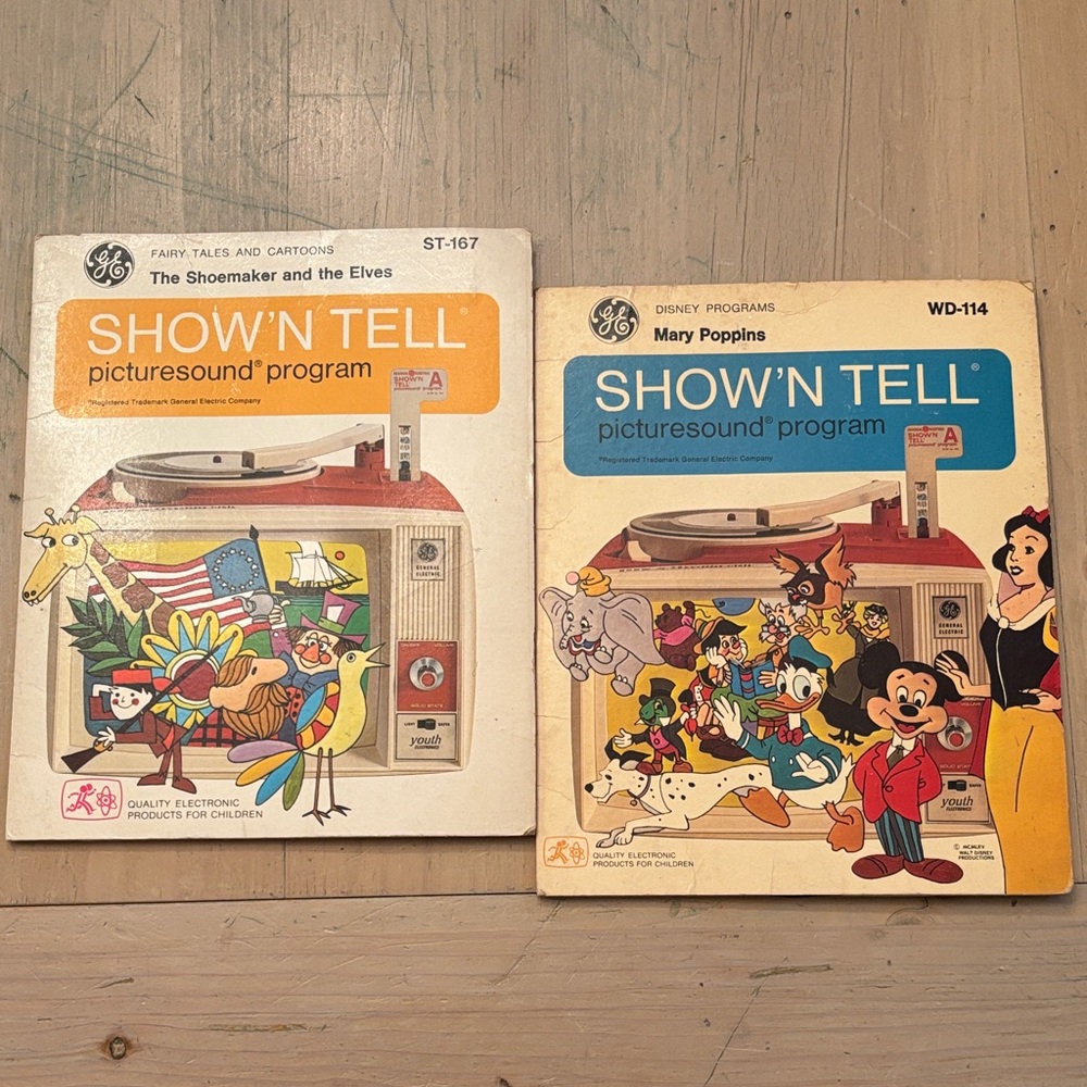GE Show'N Tell Picturesound The Shoemaker and the Elves and Mary Poppins